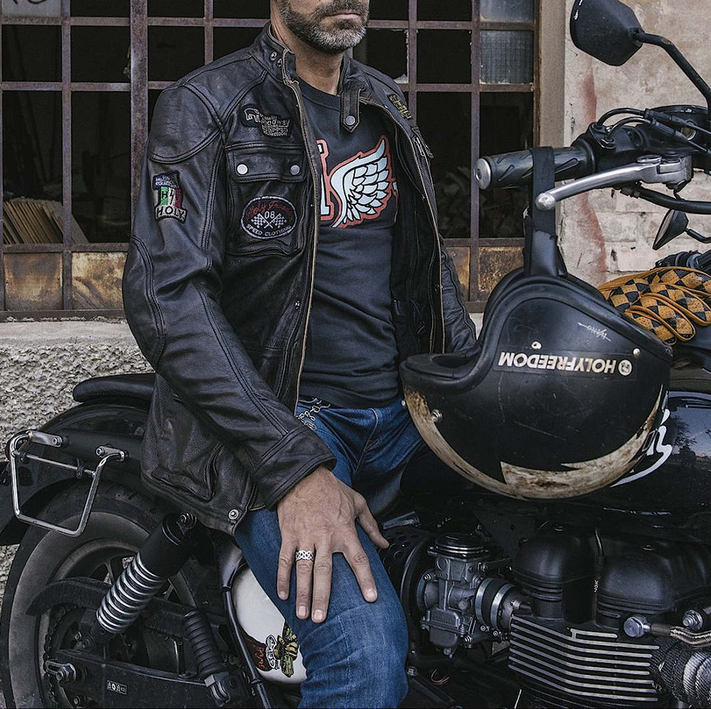 HolyFreedom Quattro Evolution Motorcycle Leather Jacket