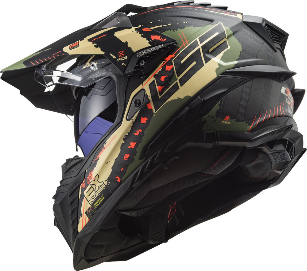LS2 MX701 Explorer Carbon Extend 06 Motocross Helmet