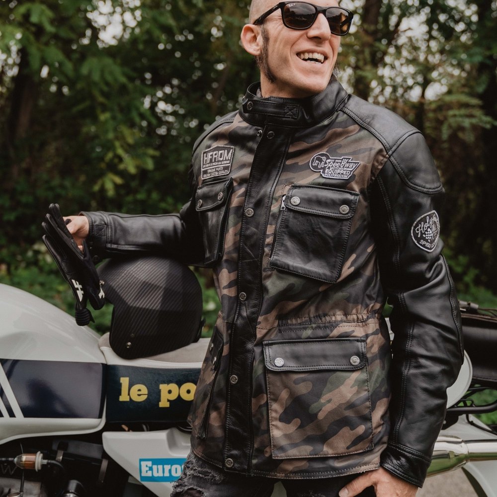 HolyFreedom Quattro Camo Motorcycle Leather/Textile Jacket