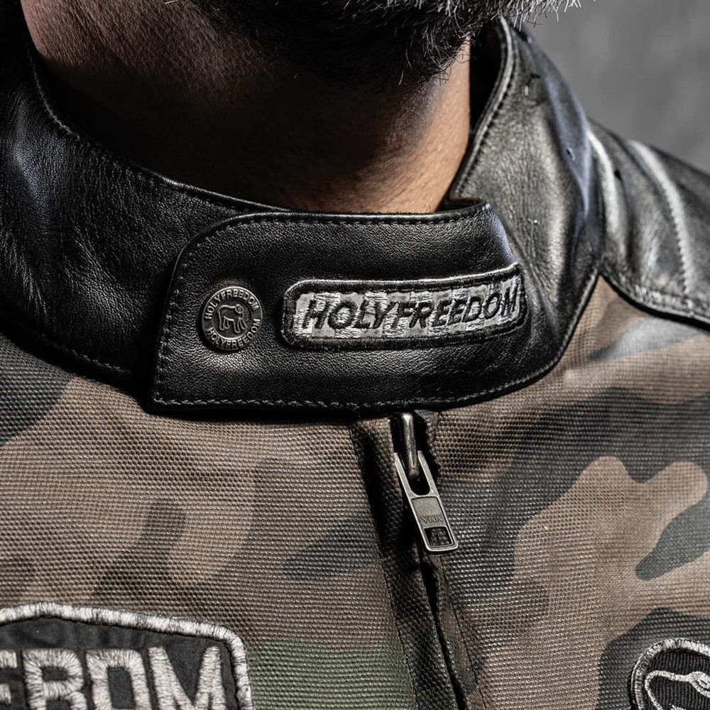 HolyFreedom Zero Camo motorcycle leather/textile jacket