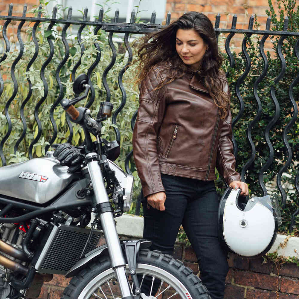 Merlin Bristol D3O Cafe Ladies Motorcycle Leather Jacket