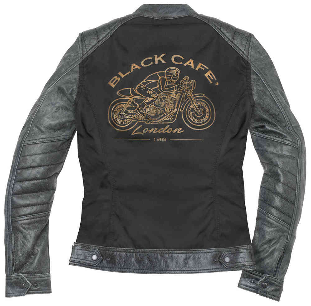 Black-Cafe London Johannesburg Ladies Motorcycle Leather / Textile Jacket