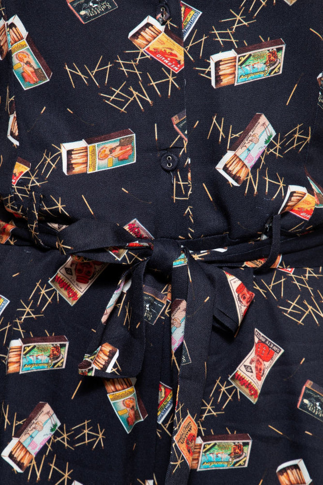 Queen Kerosin Dark Navy Ladies Jumpsuit