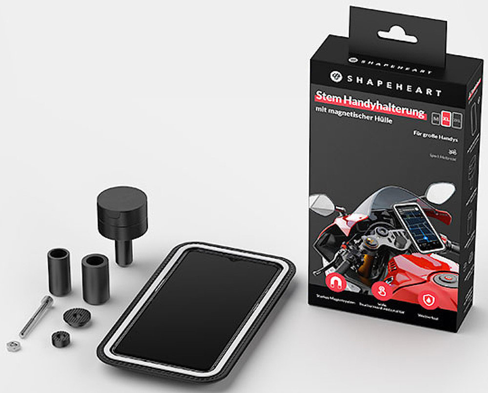 Shapeheart Motorcycle Bundle Magnetic Smartphone Mount for Stem Handlebars