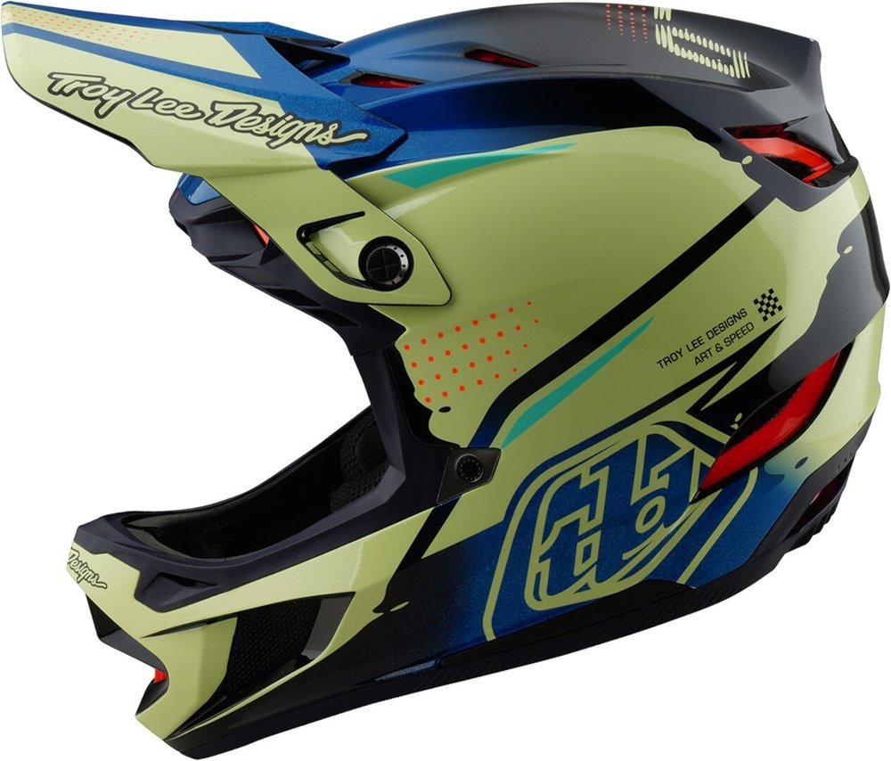 Troy Lee Designs D4 Mips Drip Composite Downhill Helmet