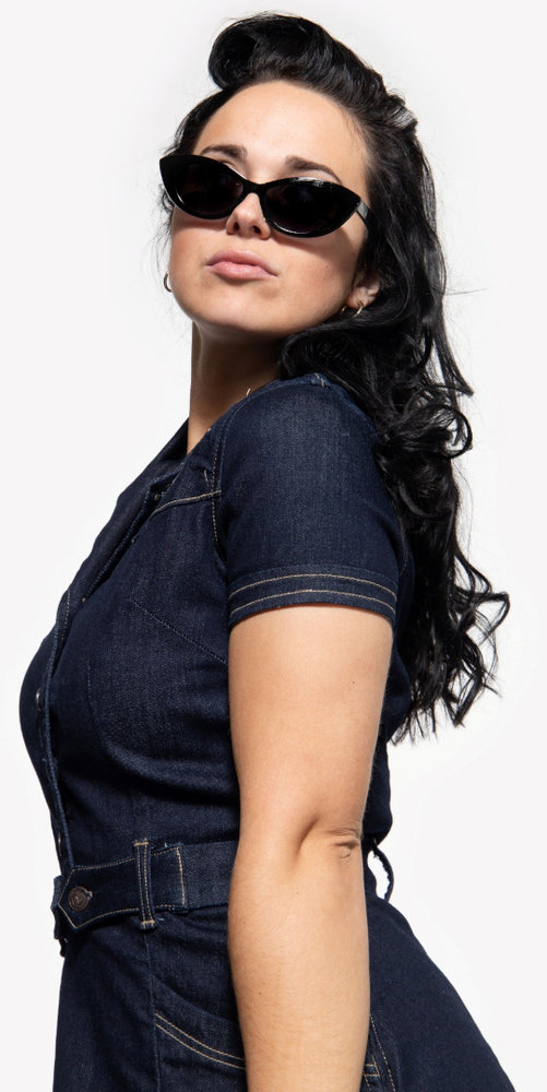 Queen Kerosin Swing Ladies Jeans Dress