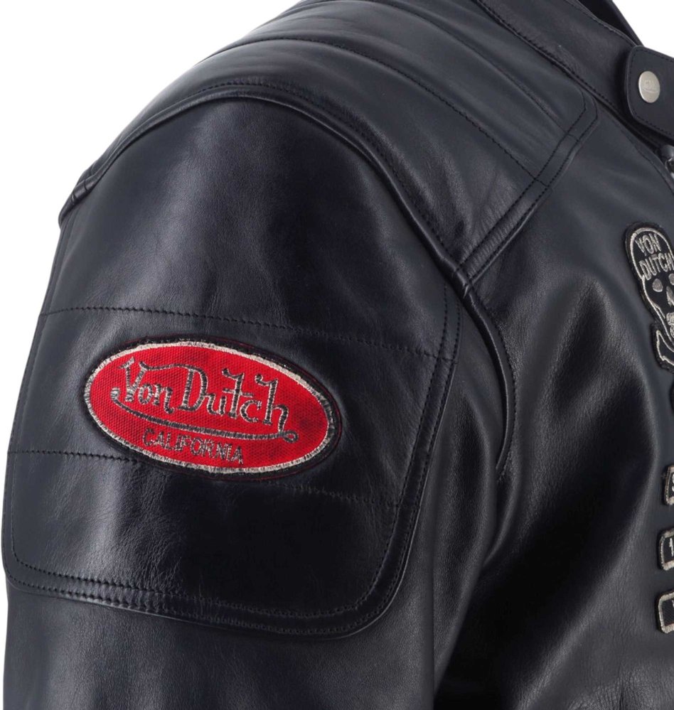 Von Dutch X Helstons Coliseum Motorcycle Leather Jacket
