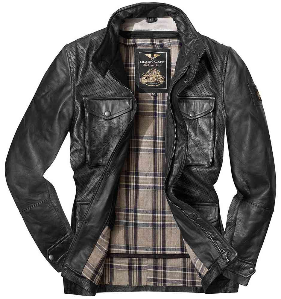 Black-Cafe London Classic Motorcycle Leather Jacket