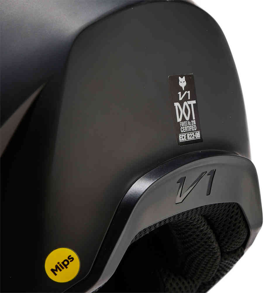 FOX V1 Matte Black 2023 Youth Motocross Helmet