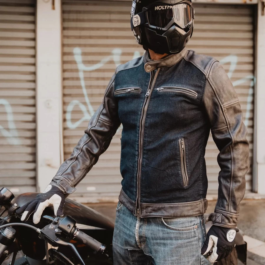 HolyFreedom Zero Denim Motorcycle Leather/Textile Jacket