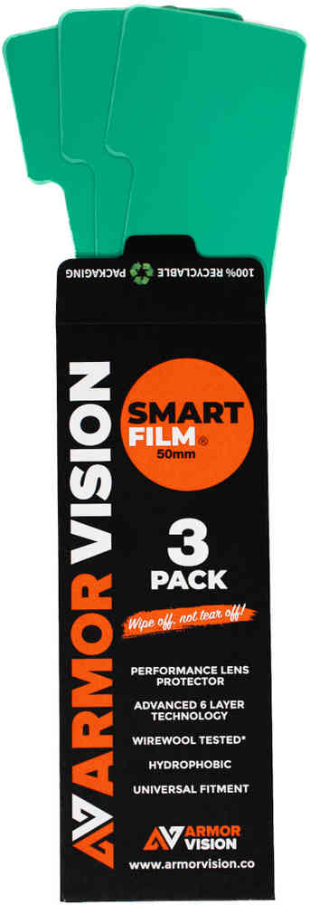 Armor Vision Smartfilm Tear-Off Film 50mm - Pack of 3