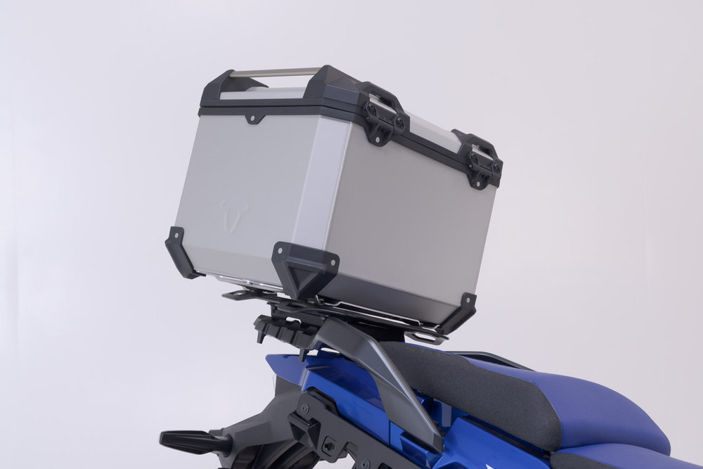 SW-Motech TRAX ASV top case system - Silver. Suzuki V Strom 650 / 1000 / 1050.