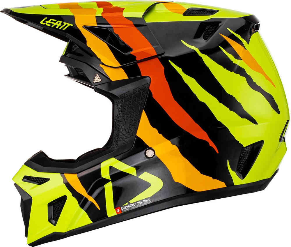 Leatt 8.5 Tiger Motocross Helmet with Goggles