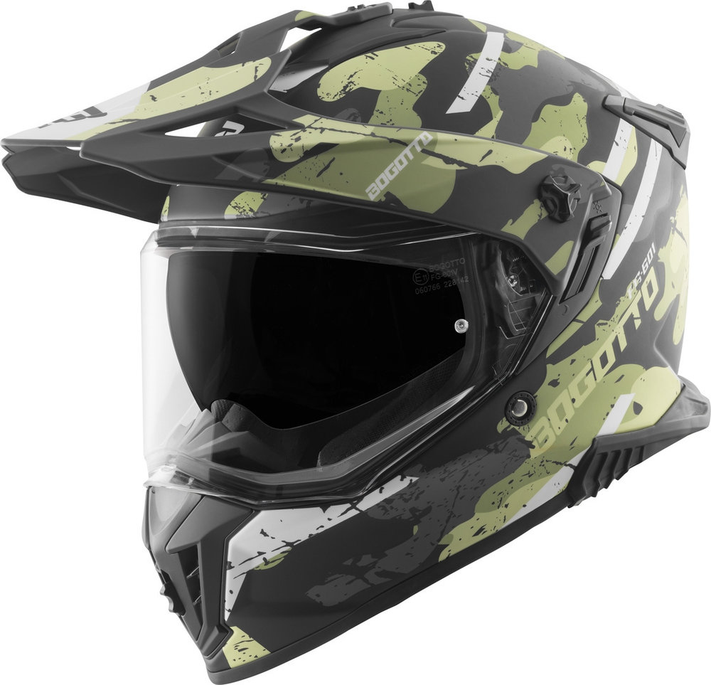 Bogotto FG-601 Sniper Fiberglass Enduro Helmet