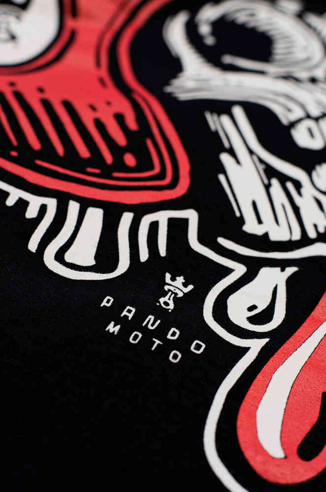 Pando Moto Mike Red Skull T-Shirt