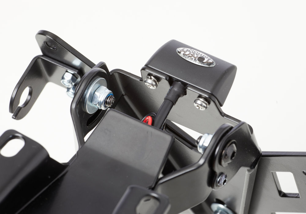 PROTECH license plate holder kit including reflector and plate light stainless steel/powder-coated aluminium black
