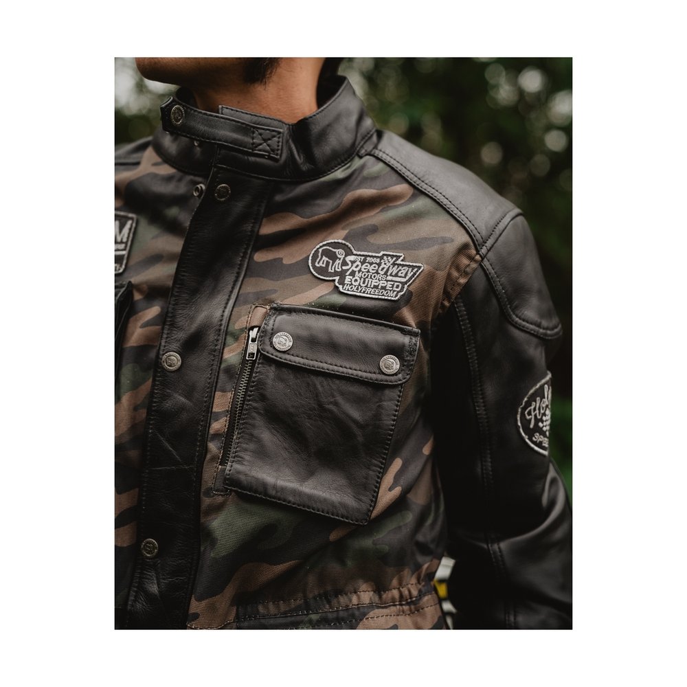 HolyFreedom Quattro Camo Motorcycle Leather/Textile Jacket
