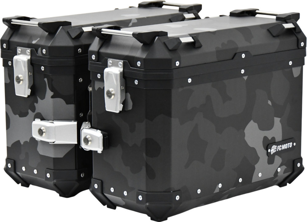 FC-Moto Terreno EVO Camo Black 36 L Alu Side Case Set + Lock Cylinder Set