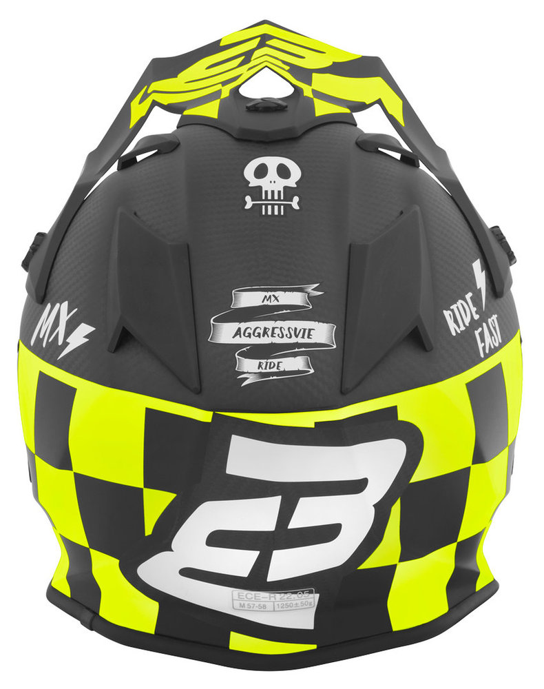 Bogotto V328 Xadrez Carbon Motocross Helmet