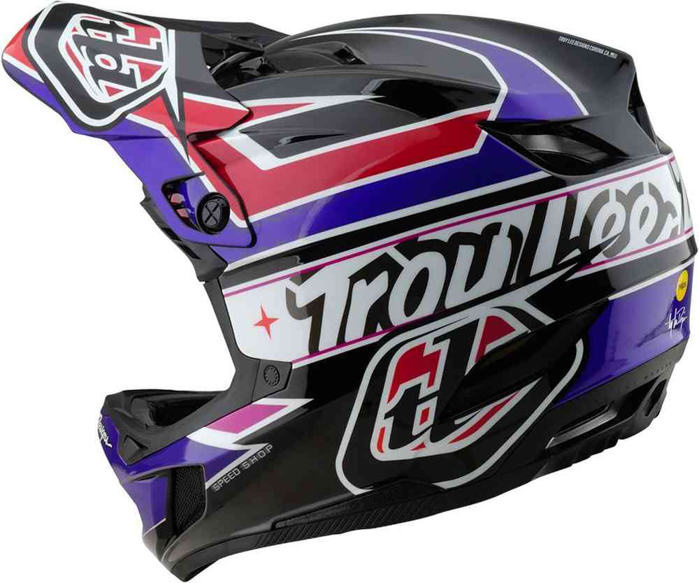 Troy Lee Designs D4 Mips Linear Polyacrylite Downhill Helm