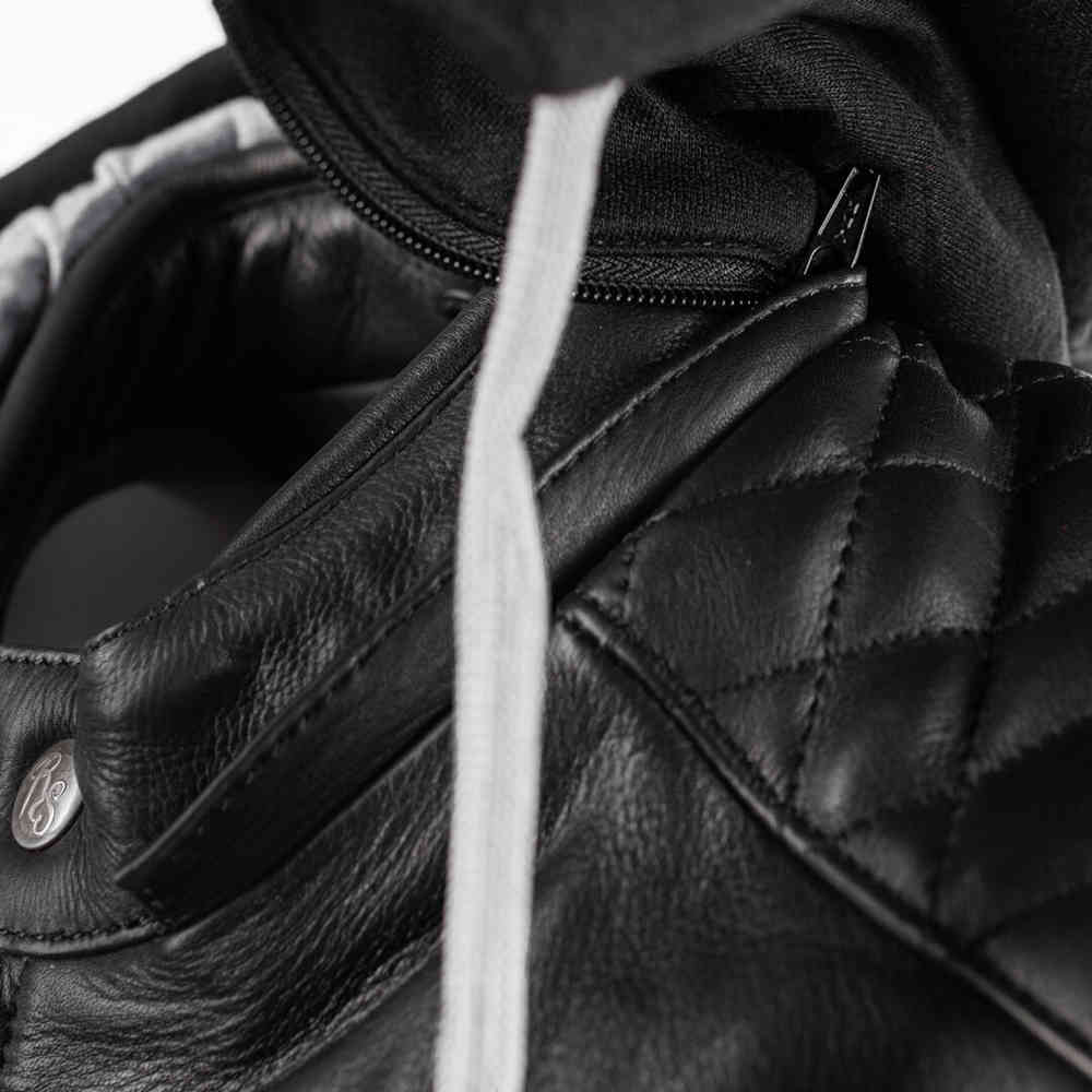 Rusty Stitches Jari Hooded V2 Motorcycle Leather Jacket