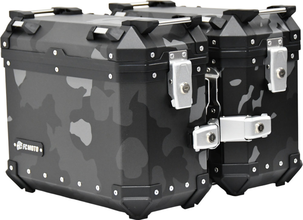 FC-Moto Terreno EVO Camo Black 28 L Alu Side Case Set + Lock Cylinder Set