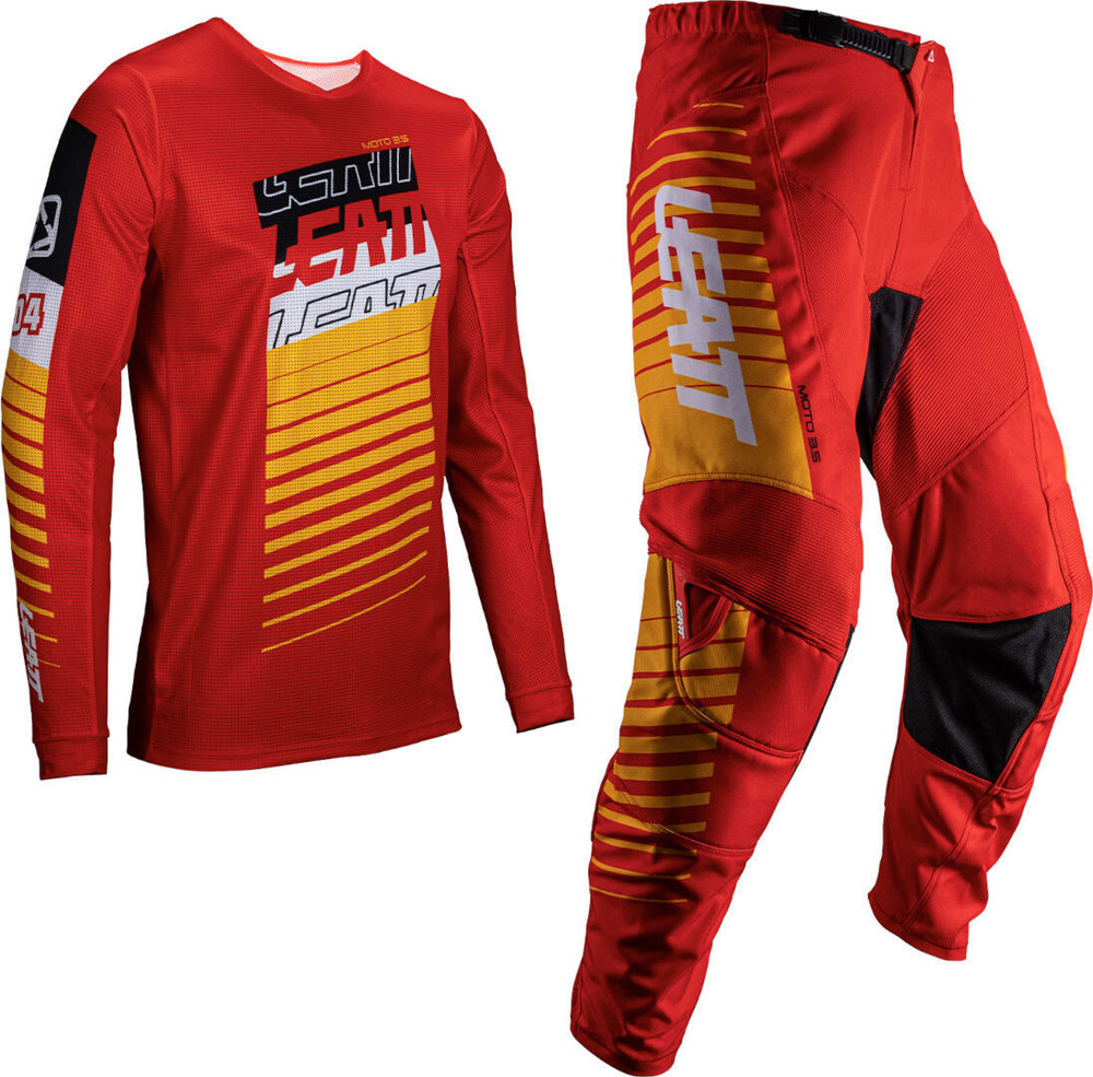Leatt 3.5 Ride Kit Stripes 2025 Motocross Jersey and Pants Set