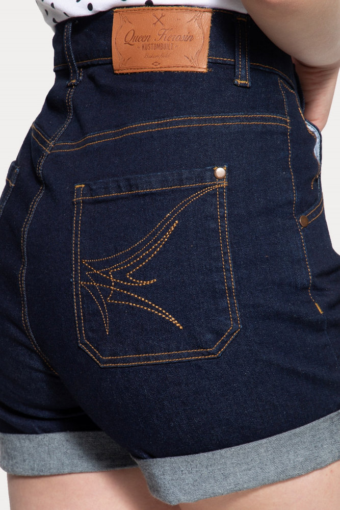 Queen Kerosin Denim Ladies Shorts