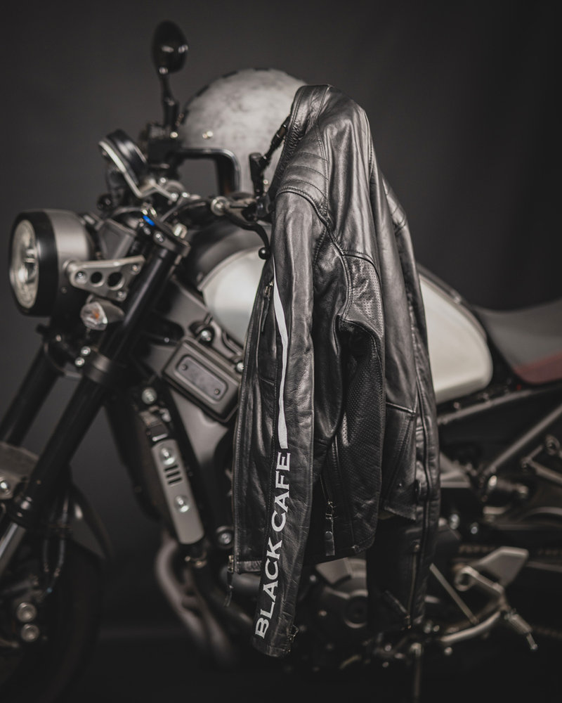 Black-Cafe London Toronto Motorcycle Leather Jacket