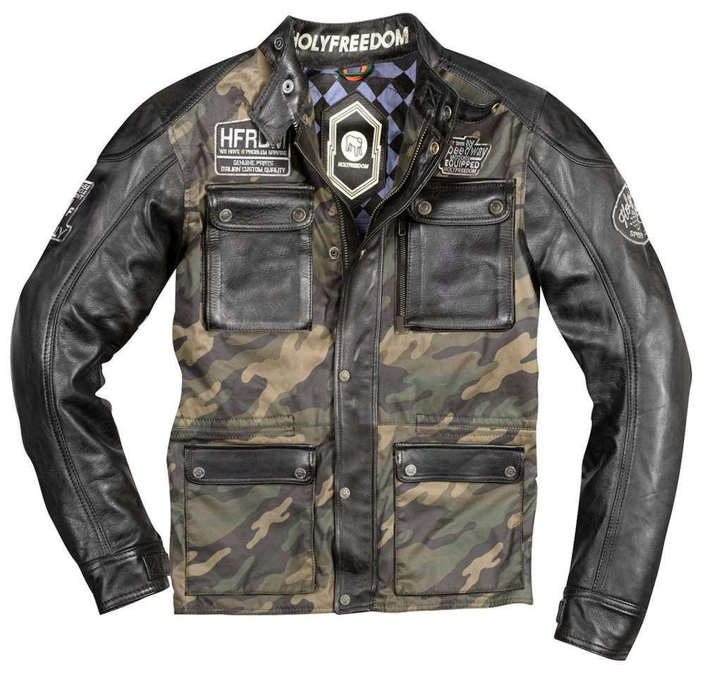 HolyFreedom Quattro Camo Motorcycle Leather/Textile Jacket