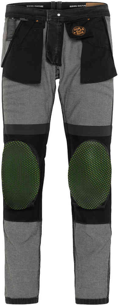 Riding Culture Tapered Slim Black Motorcycle Jeans