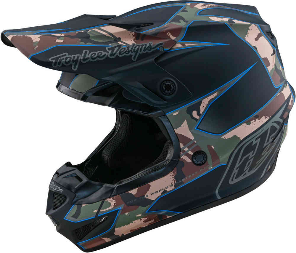 Troy Lee Designs SE4 Polyacrylite Matrix MIPS Motocross Helmet