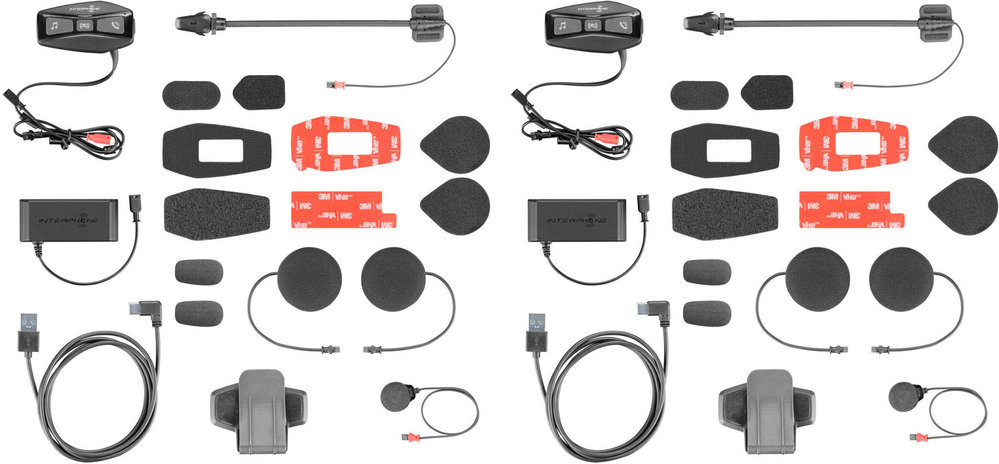 Interphone U-com 2 Bluetooth Communication System Double Pack