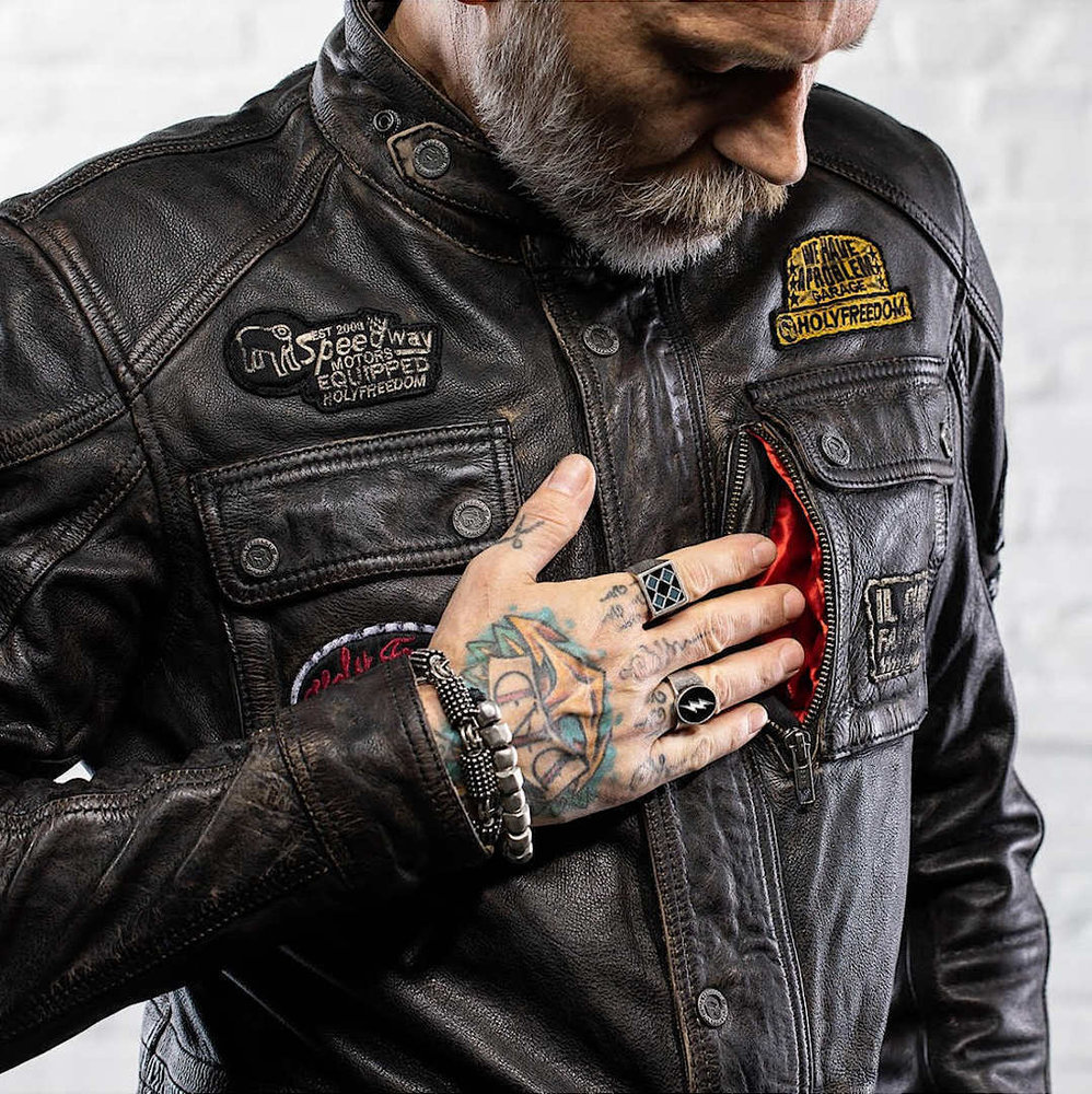 HolyFreedom Quattro Evolution Motorcycle Leather Jacket