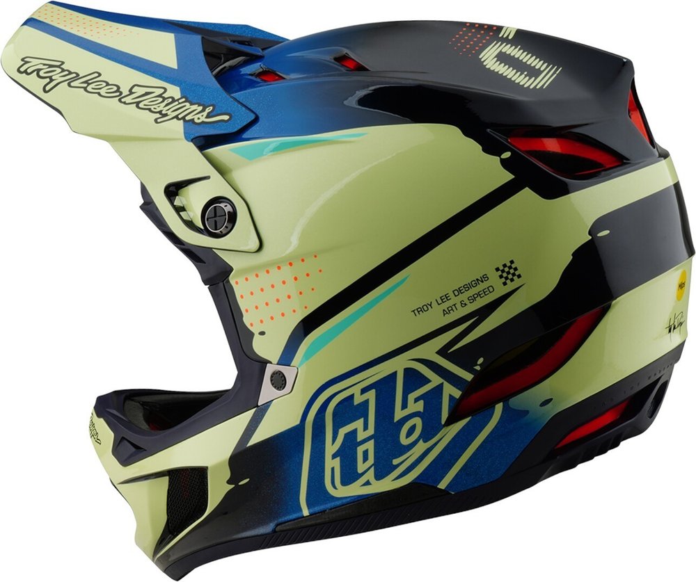 Troy Lee Designs D4 Mips Drip Composite Downhill Helmet