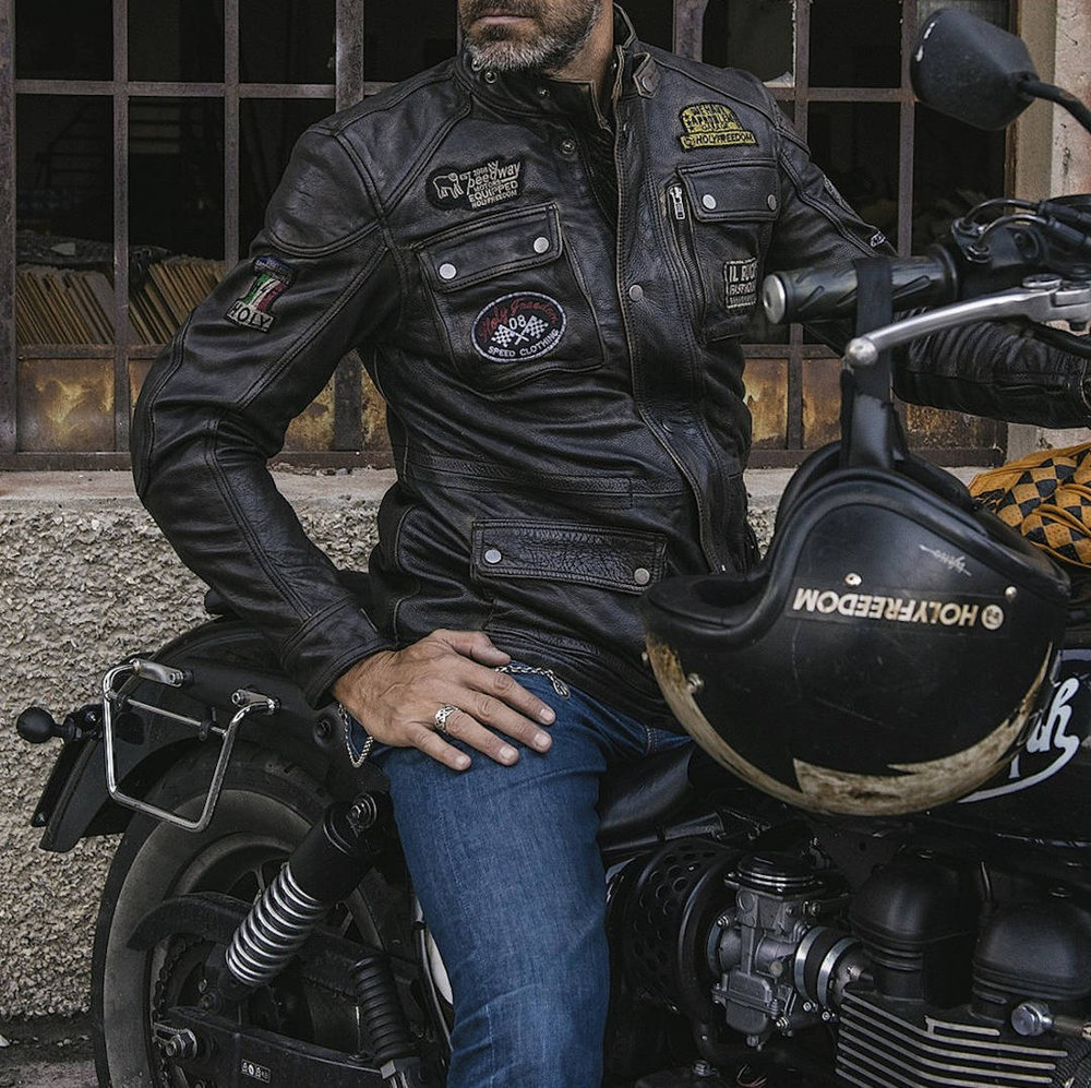 HolyFreedom Quattro Evolution Motorcycle Leather Jacket