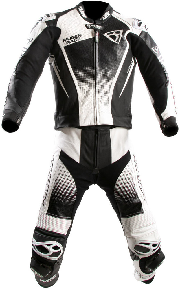 MUGENRACE Sidegun perforated Two Piece Motorcycle Leather Suit