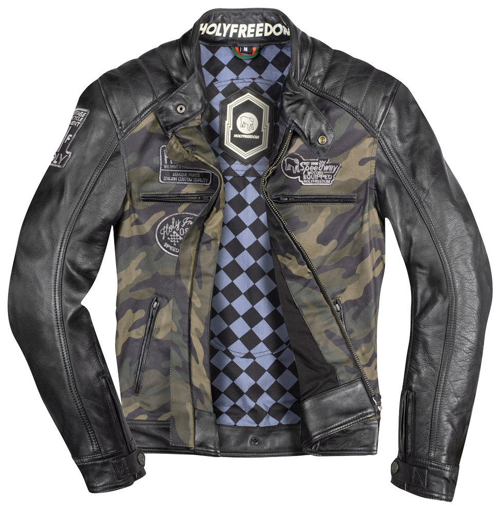 HolyFreedom Zero Camo motorcycle leather/textile jacket
