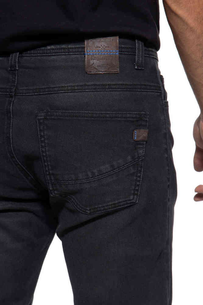 King Kerosin Kustombuilt Black Motorcycle Textile Pants