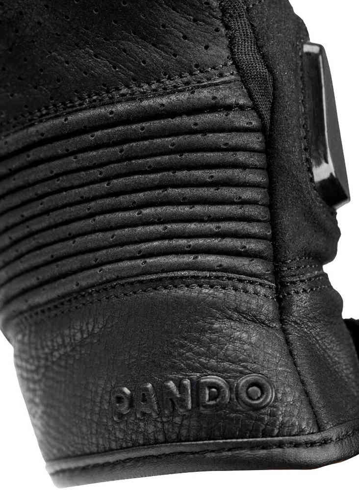 Pando Moto Onyx Black perforated Motorcycle Gloves