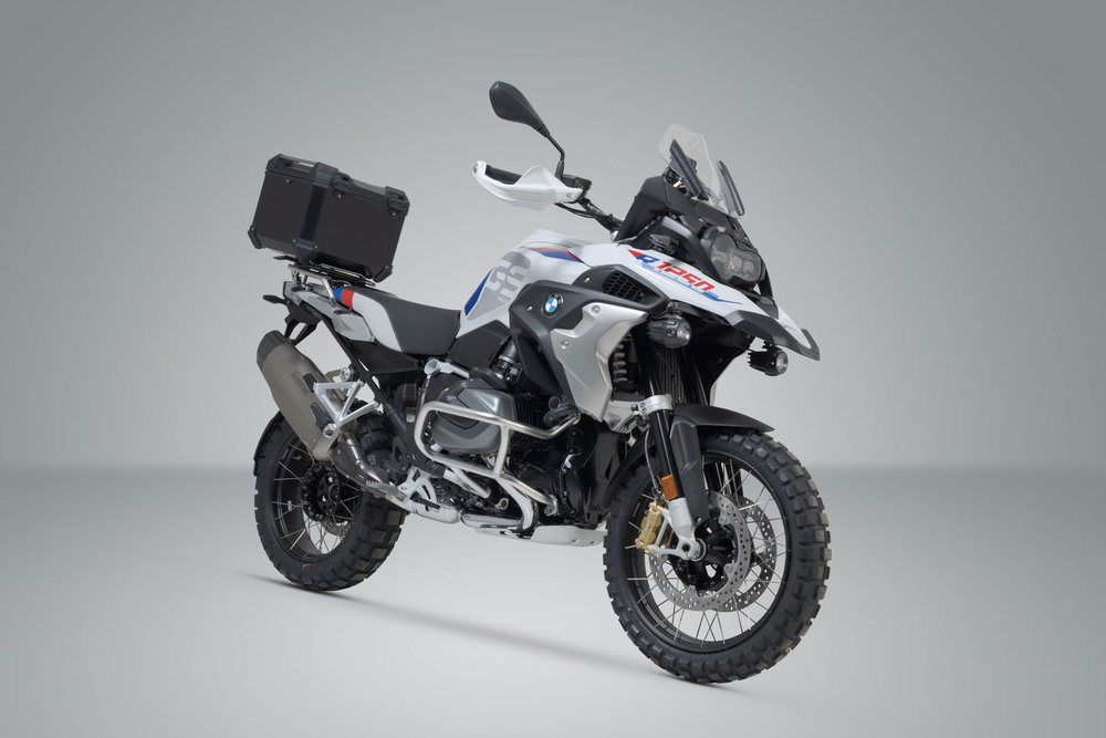 SW-Motech TRAX ADV top case system - Silver. BMW R 1250 GS / Adv (21-) Rallye seat.