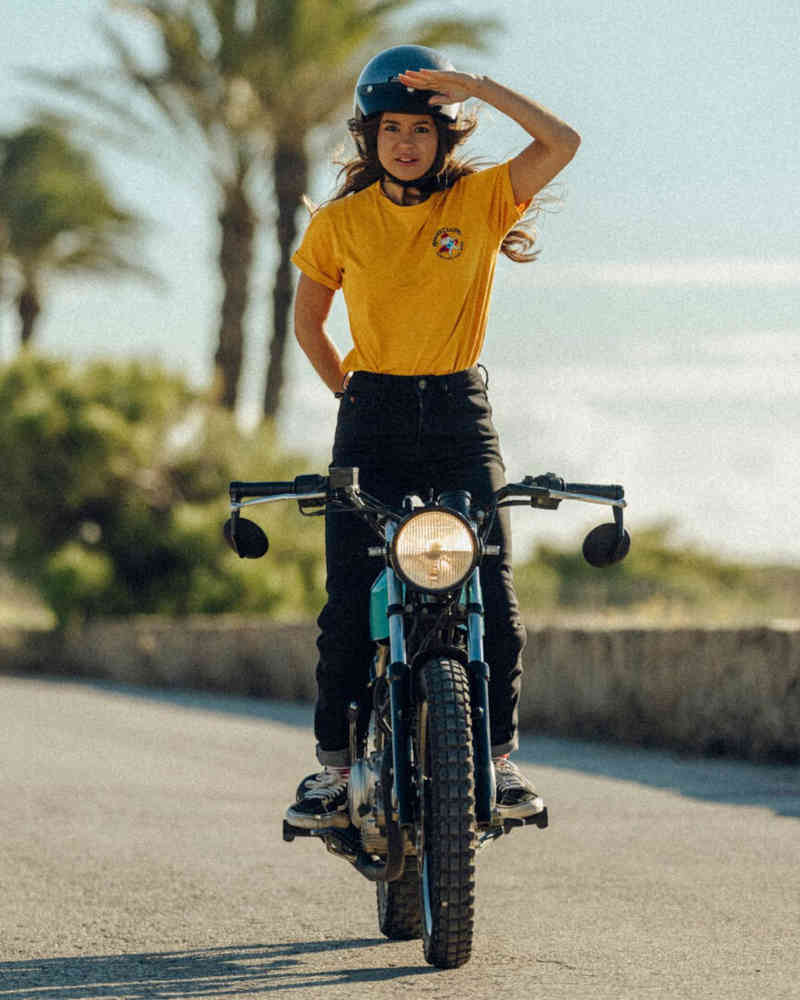 Riding Culture High Waist Ladies Motorcycle Jeans