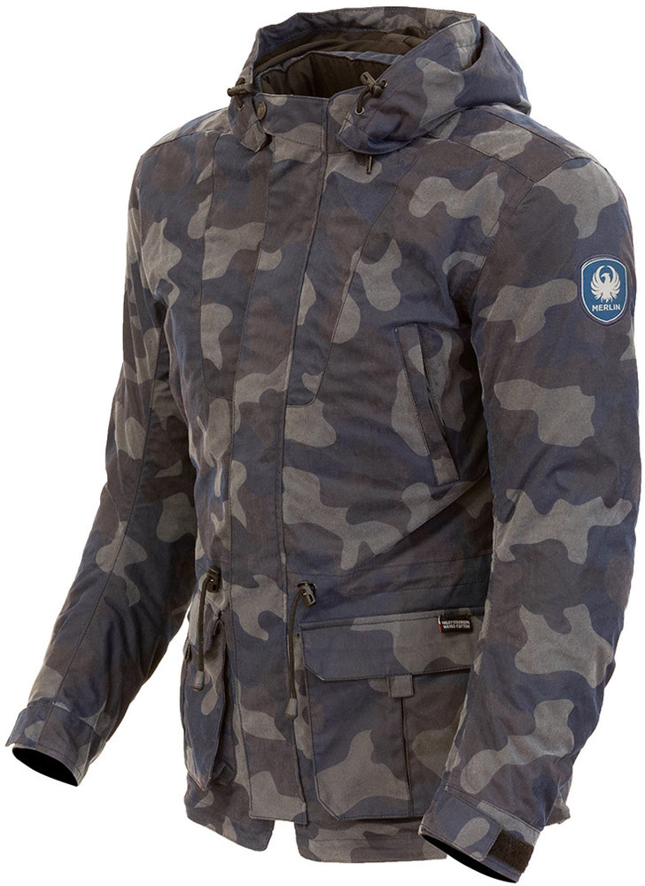 Merlin Belmot Camo Motorcycle Waxed Jacket