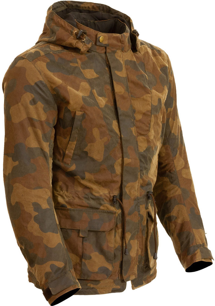 Merlin Belmot Camo Motorcycle Waxed Jacket