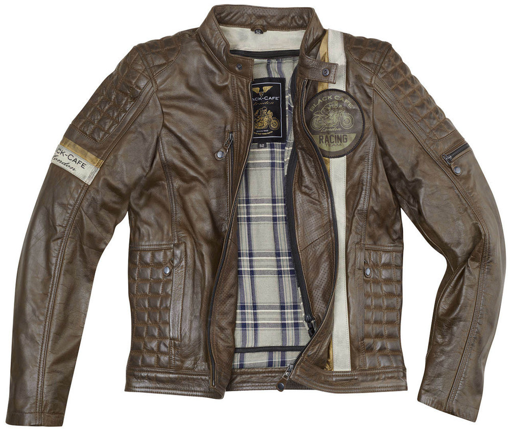 Black-Cafe London Barcelona Motorcycle Leather Jacket