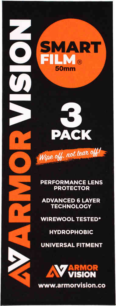 Armor Vision Smartfilm Tear-Off Film 50mm - Pack of 3