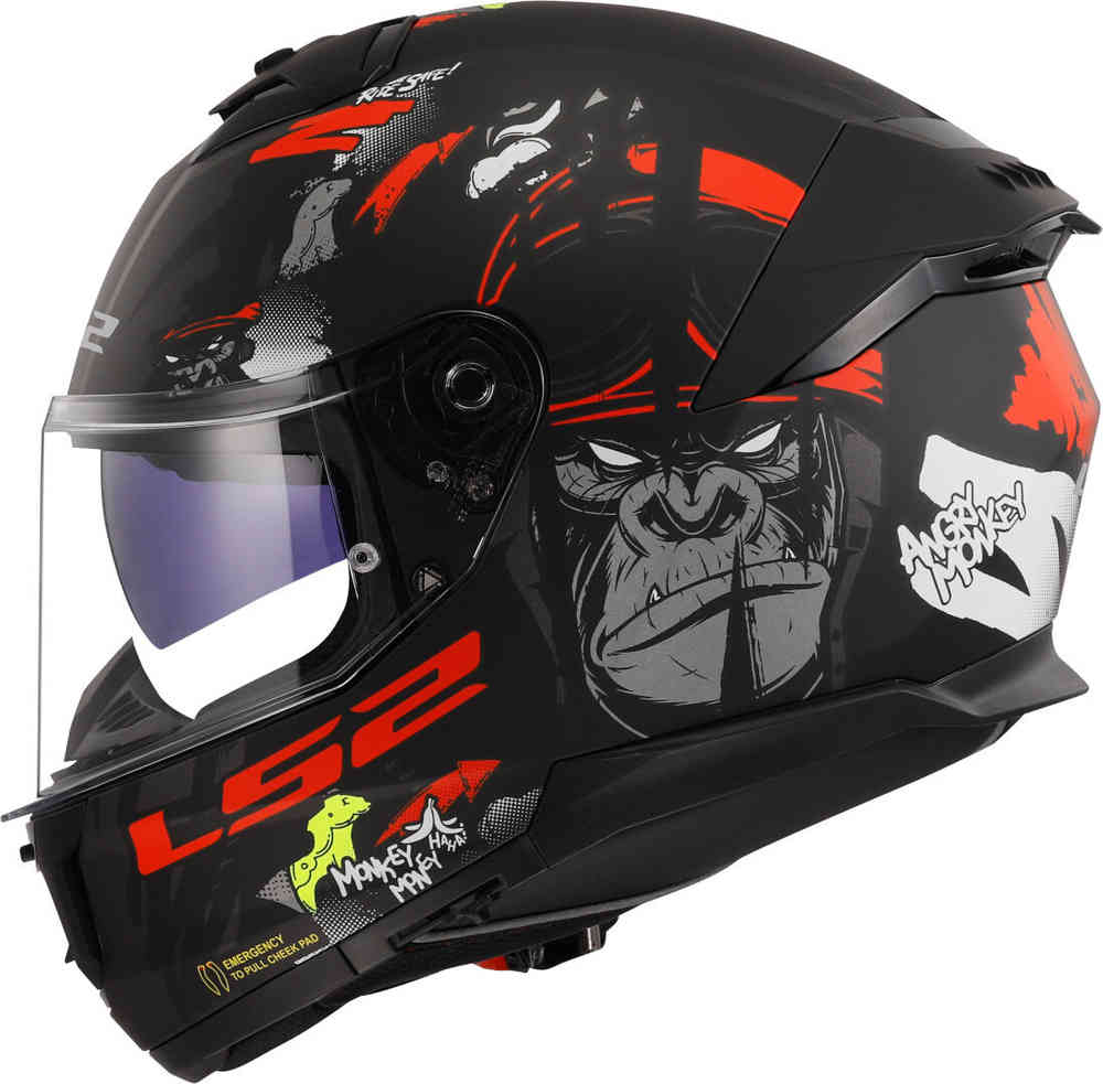 LS2 FF808 Stream II Angry Monkey Helmet