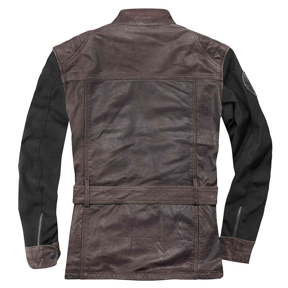 Black-Cafe London Retro Motorcycle Leather Jacket