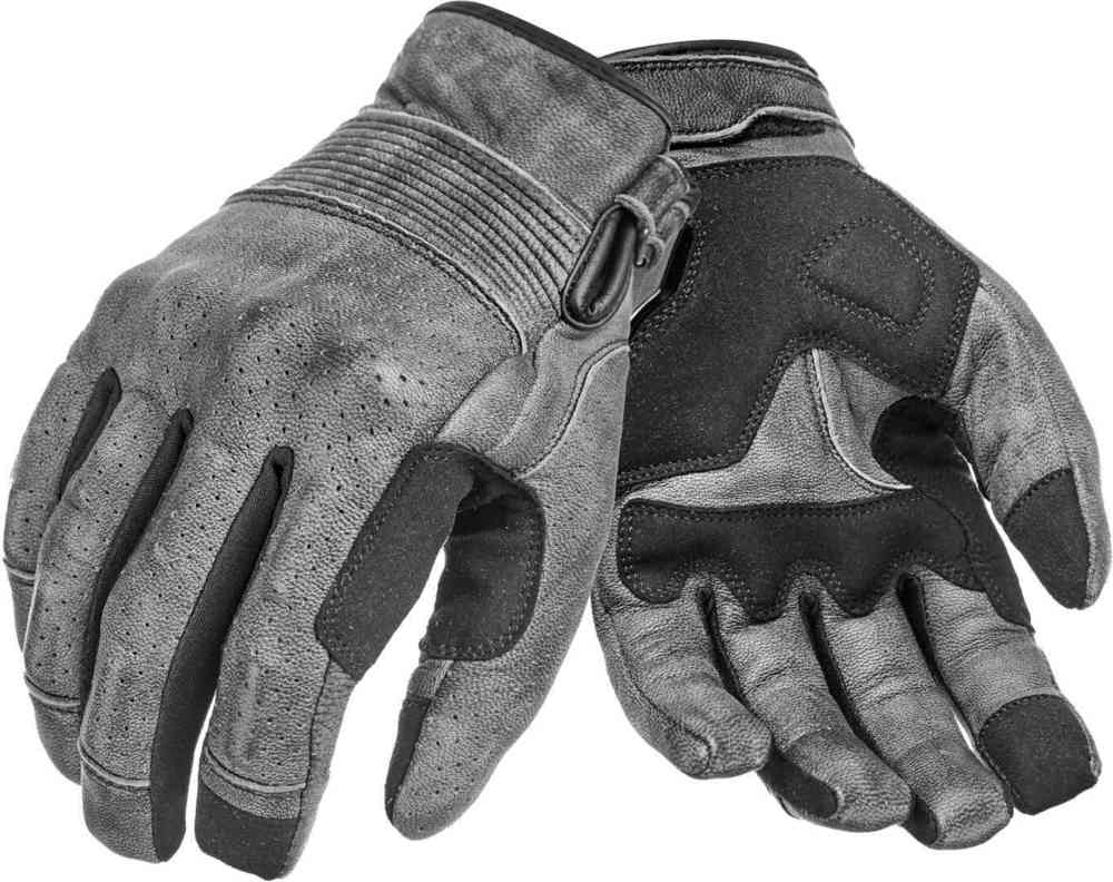Pando Moto Onyx Black perforated Motorcycle Gloves