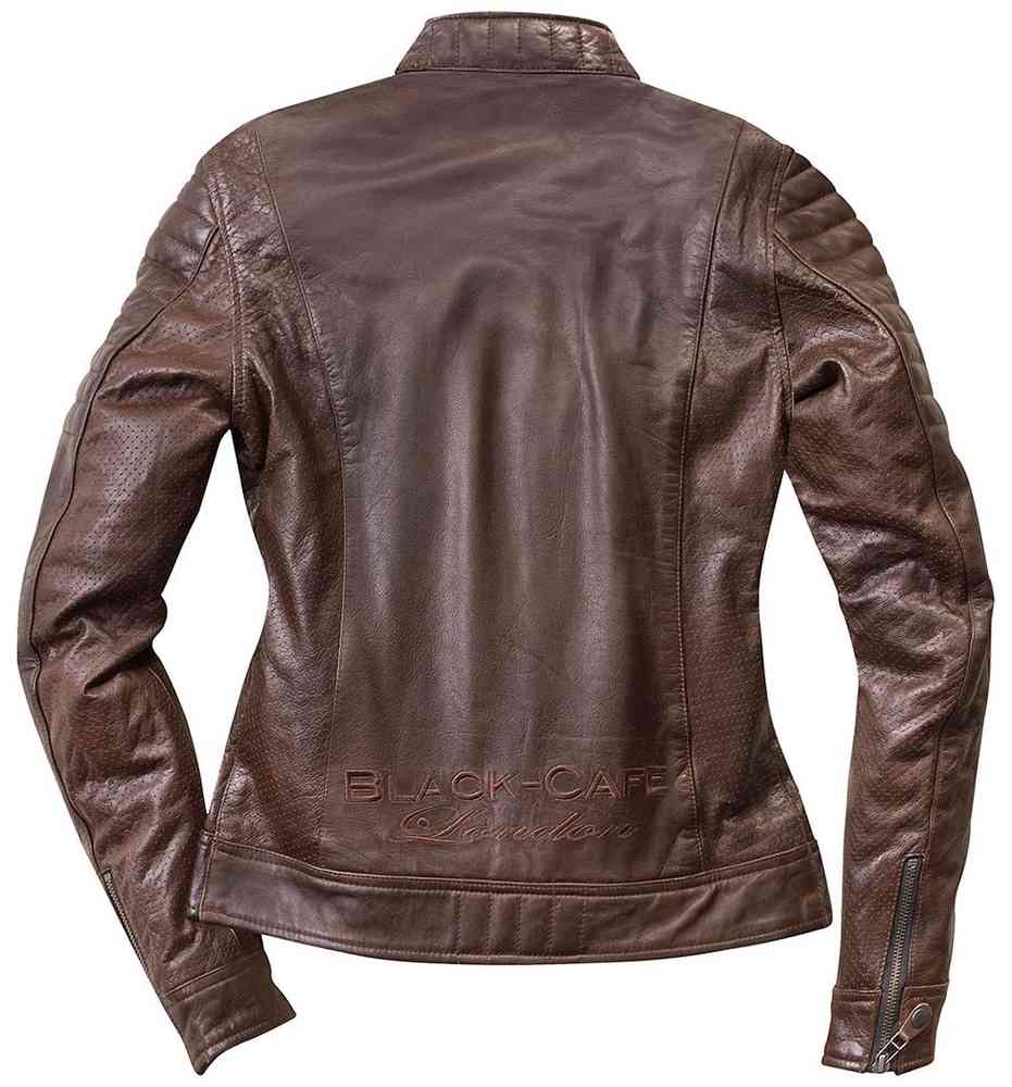 Black-Cafe London Ilam Ladies Motorcycle Leather Jacket